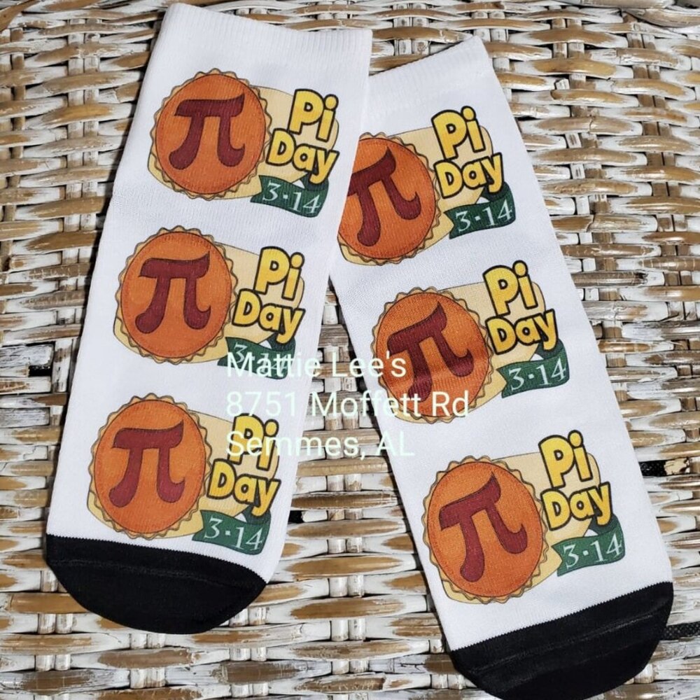 Pi Day Socks 3/14 Ankle Socks